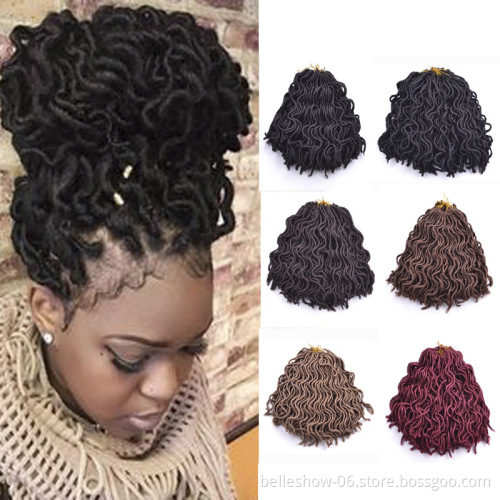 Wholesale  Faux Locst Ombre Colors Dreadlocks Braid Synthetic Long Style Braid Hair extensions weaves  12'' 24roots